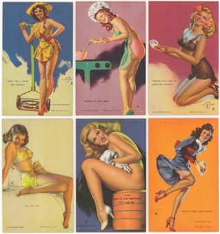 1945 Mutoscope "Artist Pin-Up Girls" Arcade Cards Complete Set (64)
